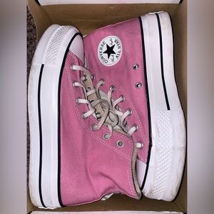 Pink Platform Converse